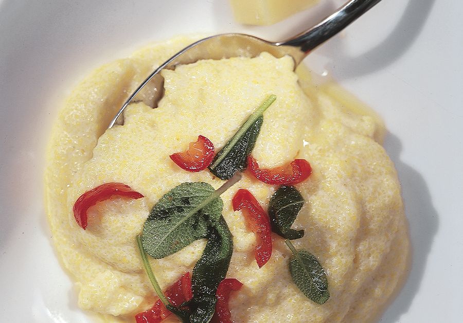 Polenta soffice alla salvia