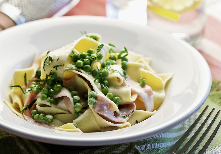 Fettuccine al prosciutto e Le Gruyère DOP