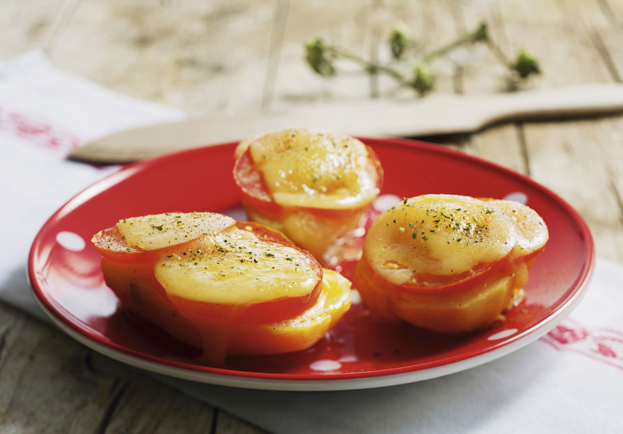 Patate ai pomodori e al formaggio dell'Alpe