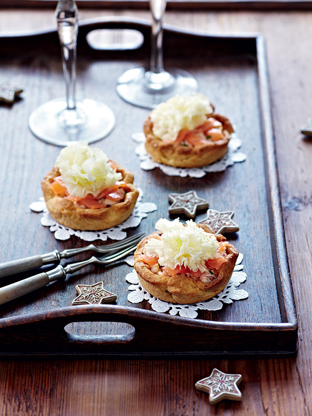 Tortini al Tête de Moine AOP e salmone affumicato