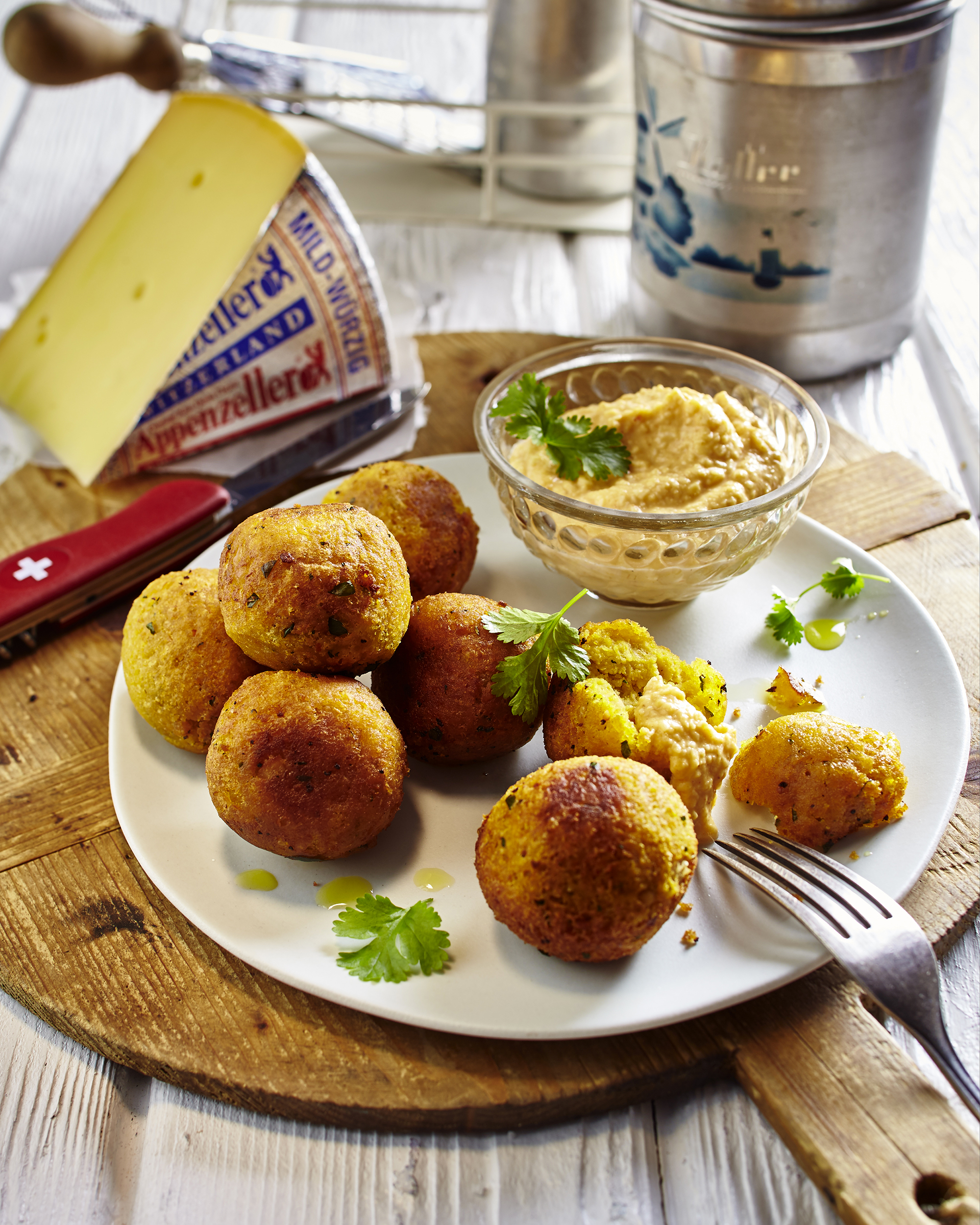 Falafel di zucca con salsa di formaggio